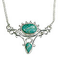 Design 14386: blue,green turquoise contemporary necklaces