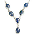 Design 14387: blue lapis lazuli drop necklaces