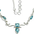 Design 14409: blue blue topaz contemporary necklaces