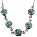 Design 14435: green turquoise contemporary necklaces