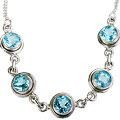 Design 14437: blue blue topaz contemporary necklaces