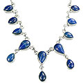 Design 14475: blue lapis lazuli drop necklaces