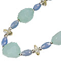 Design 14553: blue,green,yellow onyx chunky necklaces