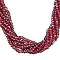 Design 1458: red garnet multistrand necklaces