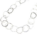 Design 14717: white silver chunky necklaces