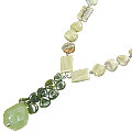 Design 14825: green chrysoprase necklaces