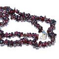 Design 1484: red garnet chipped necklaces