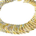 Design 14982: white,yellow shell choker necklaces