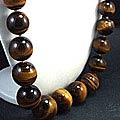 1505: Beaded brown tiger eye necklaces