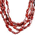 Design 1530: brown,red jasper multistrand necklaces