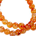 164: Beaded orange carnelian necklaces