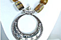 1691: silver beaded yellow fluorite necklaces
