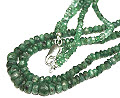 Design 1849: green emerald multistrand necklaces
