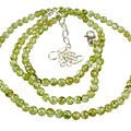 243: Beaded green peridot  childrens necklaces