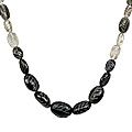 268: Beaded brown smoky quartz necklaces