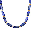 39: Beaded blue lapis lazuli necklaces