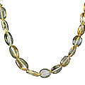 442: yellow citrine necklaces