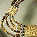 Design 480: brown tiger eye cross necklaces