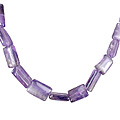5077: Beaded purple amethyst contemporary necklaces