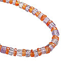 Design 5485: orange,purple amethyst necklaces