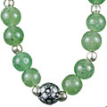 5498: green aventurine necklaces