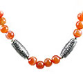 Design 5504: orange carnelian choker necklaces
