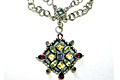 5602: mixed mystic topaz  drop necklaces