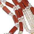 594: Beaded brown goldstone  multistrand necklaces