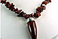 Design 5998: brown jasper chipped, claw, mens necklaces
