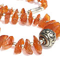 Design 6: orange carnelian chipped necklaces