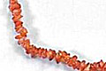 61: Beaded orange carnelian  chipped necklaces