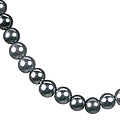 Design 631: black,gray hematite halloween, mens, simple-strand necklaces