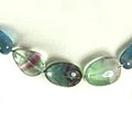 Design 6311: blue,green fluorite chunky necklaces