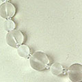 6312: Beaded white crystal necklaces