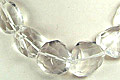 6326: Beaded clear, white crystal  chunky necklaces