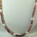 Design 6466: black,brown,multi-color tourmaline simple-strand necklaces