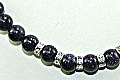 6480: Beaded blue, silver sunstone necklaces