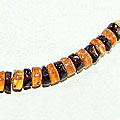 Design 6492: orange,red multi-stone halloween, mens necklaces