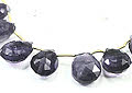 6839: purple amethyst  drop necklaces