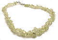6841: Beaded green prehnite  drop necklaces