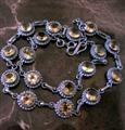 6906: Silver Setting green,yellow lemon quartz necklaces