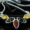 Design 7128: orange,yellow amber childrens, contemporary necklaces