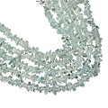 7184: green aquamarine  chipped necklaces