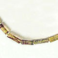 7185: green,purple,yellow fluorite necklaces