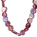 72: Beaded red garnet  strand necklaces
