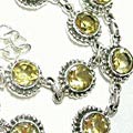 Design 7305: yellow citrine wedding necklaces