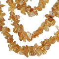 7363: Beaded yellow citrine  chipped necklaces