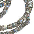 7366: Beaded gray labradorite necklaces