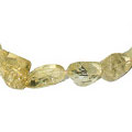 Design 7419: white,yellow lemon quartz tumbled necklaces