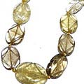 7448: Yellow citrine necklaces